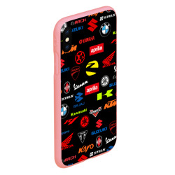 Чехол для iPhone XS Max матовый Motorcycle pattern Мото паттерн - фото 2