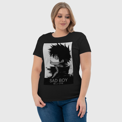 Женская футболка хлопок с принтом Даби Геройская академия sad, фото #4