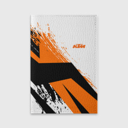 Обложка для паспорта матовая кожа KTM