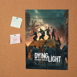 Постер с принтом Dying Light для любого человека, вид спереди №2. Цвет основы: белый