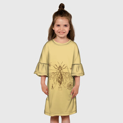 Детское платье 3D Меха цикада чертеж стимпанк - фото 2