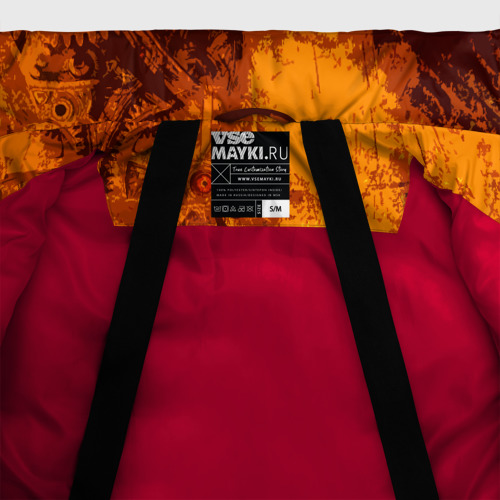 Женская зимняя куртка Oversize Стимпанк, цвет красный - фото 7