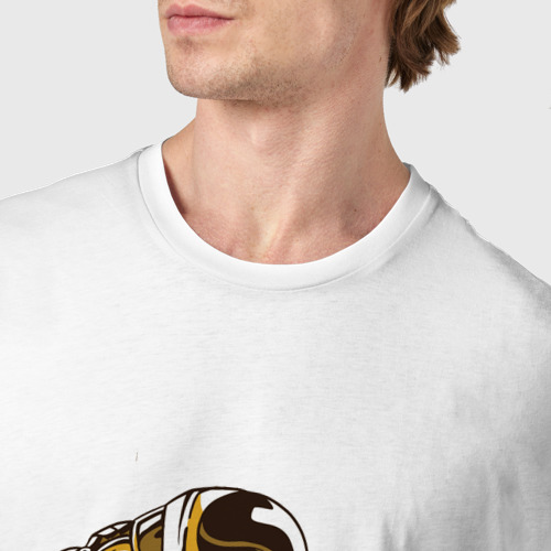 Мужская футболка хлопок Steampunk скорпион, цвет белый - фото 6