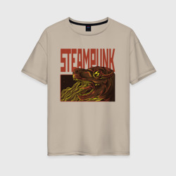 Женская футболка хлопок Oversize Steampunk T-Rex