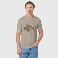Мужская футболка хлопок Стимпанк Рыба Steampunk Fish - фото 2