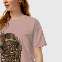 Женская футболка хлопок Oversize Стимпанк Steampunk - фото 2