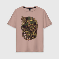 Женская футболка хлопок Oversize Стимпанк Steampunk