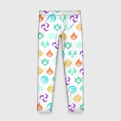 Детские леггинсы 3D Genshin Impact эмблемы