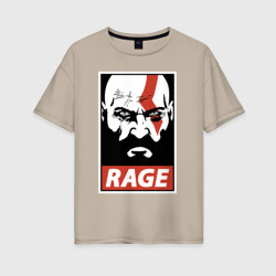 Женская футболка хлопок Oversize Rage Kratos