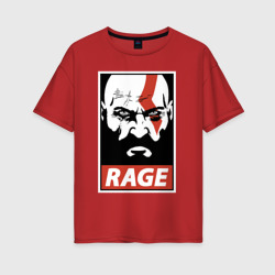 Женская футболка хлопок Oversize Rage Kratos