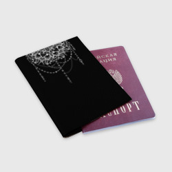 Обложка для паспорта матовая кожа Белая Мандала - фото 2