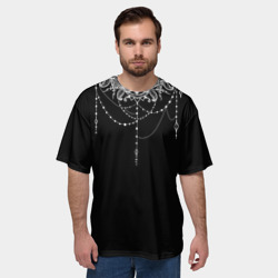 Мужская футболка oversize 3D Белая Мандала - фото 2