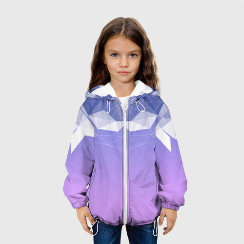 Детская куртка 3D Геометрия, цвет белый - фото 4