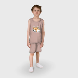 Детская пижама с шортами хлопок Корги повёрнутый попкой - фото 2