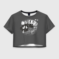 Женская футболка Crop-top 3D Cuphead