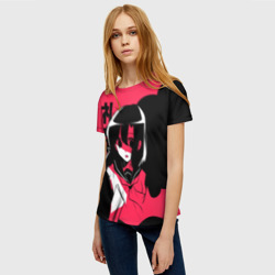 Женская футболка 3D Rena Black Pink - фото 2