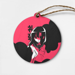 Деревянная игрушка круг Rena Black Pink