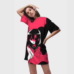 Платье-футболка 3D Rena Black Pink - фото 2