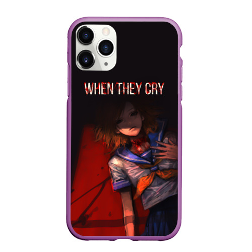 Чехол для iPhone 11 Pro Max матовый When they cry, цвет фиолетовый