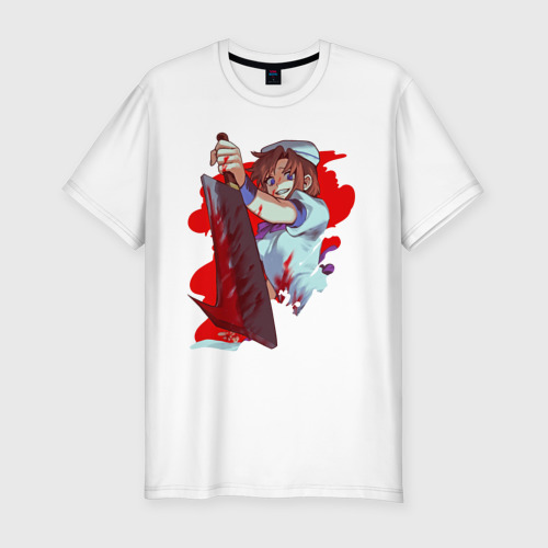 Мужская приталенная футболка из хлопка с принтом Rena Ryugu, вид спереди №1