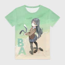 Женская футболка 3D Bunny a Girl