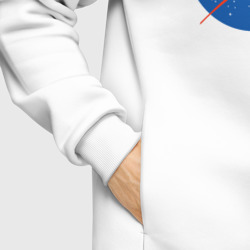 Худи с принтом Nerv NASA для мужчины, вид на модели спереди №6. Цвет основы: белый