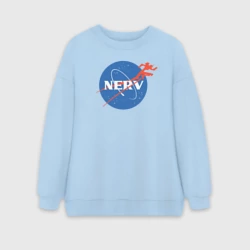 Женский свитшот oversize без начеса хлопок Nerv NASA