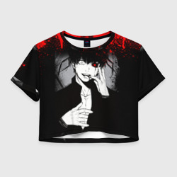 Женская футболка Crop-top 3D Токийский гуль Tokyo ghoul