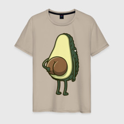 авокадо с попкой – Мужская футболка хлопок с принтом купить со скидкой в -20%
