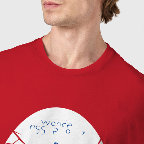 Мужская футболка хлопок Приоритет чудо-яйца, цвет красный - фото 6