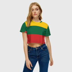 Женская футболка Crop-top 3D Rasta - фото 2