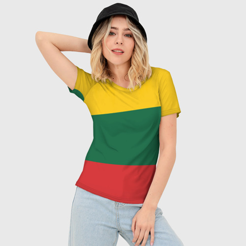 Женская футболка 3D Slim Rasta, цвет 3D печать - фото 3