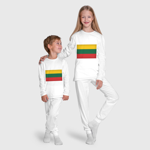 Детская пижама с лонгсливом хлопок Rasta, цвет белый - фото 9