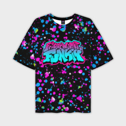 Мужская футболка oversize 3D Friday night Funkin neon