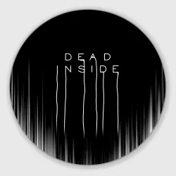 Круглый коврик для мышки Dead inside Death Stranding