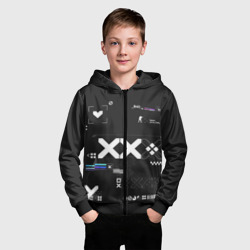 Детская толстовка 3D на молнии Printstream style Поток информации Белизна 0.5,Чернота 1,Перламутр 1 - фото 2