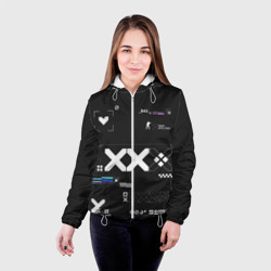 Женская куртка 3D Printstream style Поток информации Белизна 0.5,Чернота 1,Перламутр 1 - фото 2