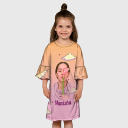 Детское платье 3D Манижа с цветком - фото 2