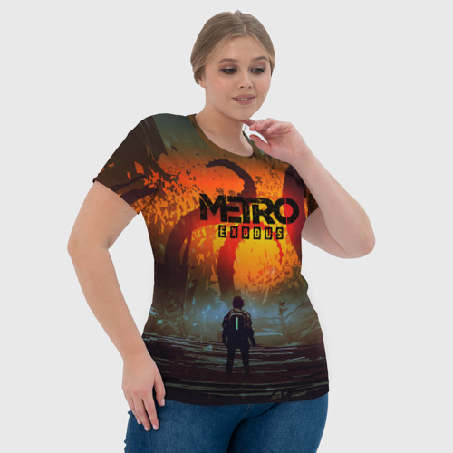 Женская футболка 3D с принтом Metro Exodus, фото #4