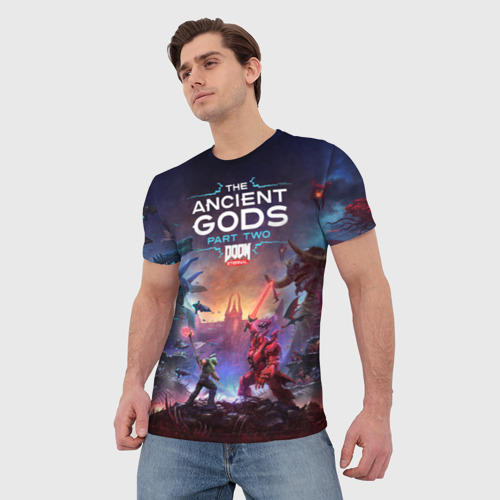 Мужская футболка 3D Doom Eternal: The Ancient Gods, цвет 3D печать - фото 3