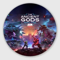 Круглый коврик для мышки Doom Eternal: The Ancient Gods
