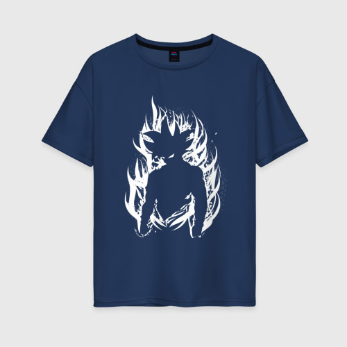 Женская футболка из хлопка оверсайз с принтом Dragon ball Драгон болл, вид спереди №1
