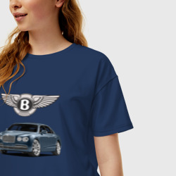 Женская футболка хлопок Oversize Bentley - фото 2