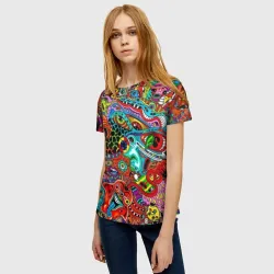 Женская футболка 3D Abstraction bright - фото 2