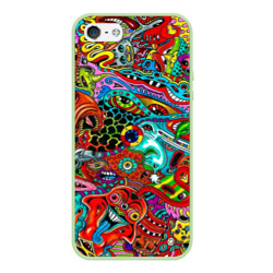 Чехол для iPhone 5/5S матовый Яркая абстракция bright abstraction