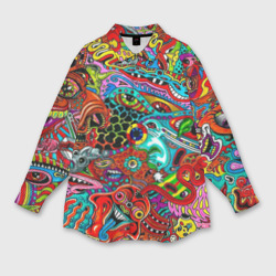 Мужская рубашка oversize 3D Яркая абстракция bright abstraction