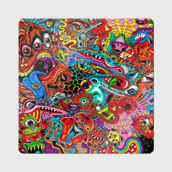 Магнит виниловый Квадрат Abstraction bright