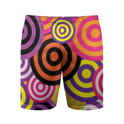 Мужские шорты спортивные Аннотация разноцветных кругов