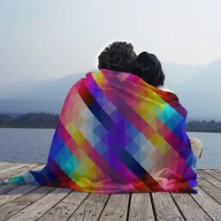Плед 3D Пиксельная радуга - фото 2