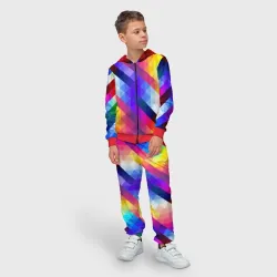 Детский костюм 3D Пиксельная радуга - фото 2